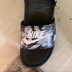 Nike floral slides